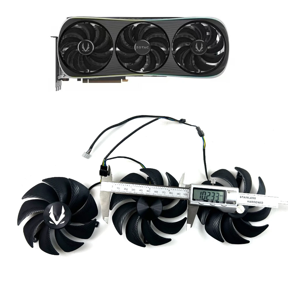 102mm 4pin Cooling Fans RTX4080 4090 GPU FAN For ZOTAC GeForce RTX 4070 4080 4090 AMP EXTREME AIRO Graphics Card GPU Cooler Fan