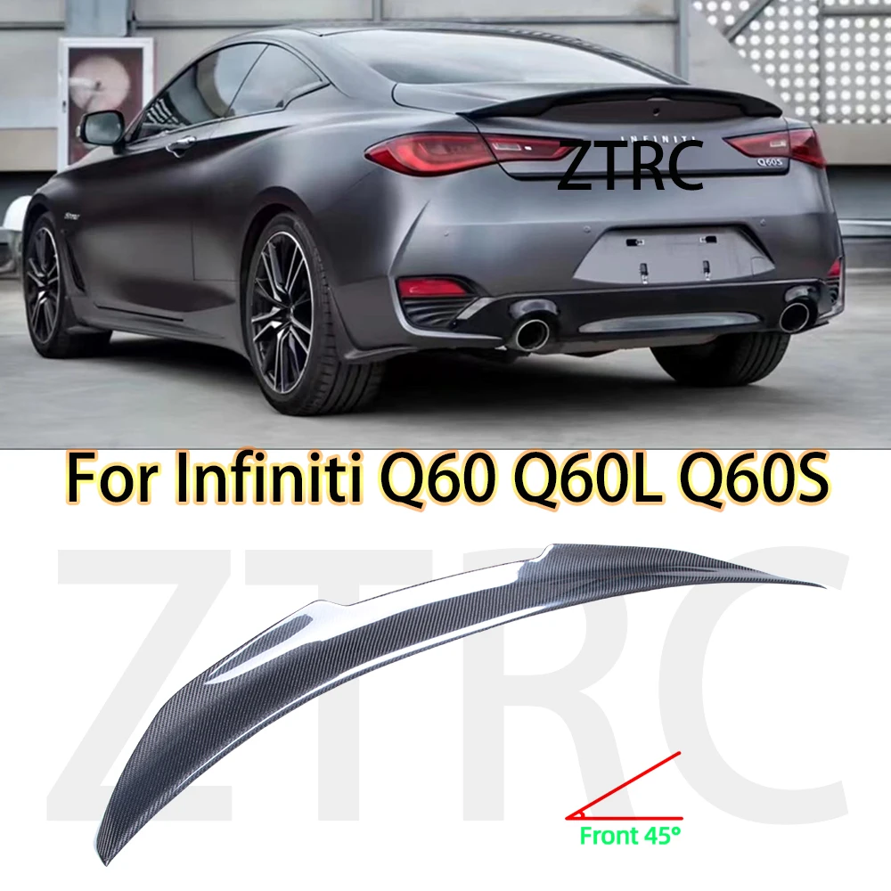 

Car Spoiler For Infiniti Q60 Q60s PSM Style Real carbon fiber material Rear Spoiler Trunk wing 2013-2026