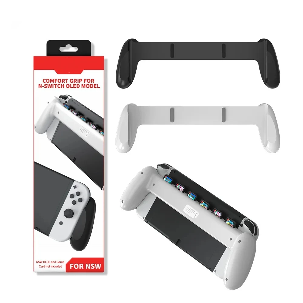 

Handle Grip Case for Nintendo Switch OLED Controller with 6 Game Cards Store Slot Touch Non-slip Game Console Grip with Stand