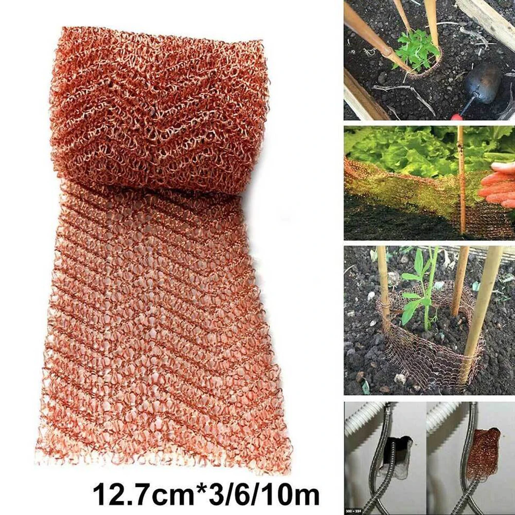 

Copper Mesh Slug Repeller Rustproof Slug Repellent Copper Net Long Lasting Slugs Expeller for Garden Plant Protection