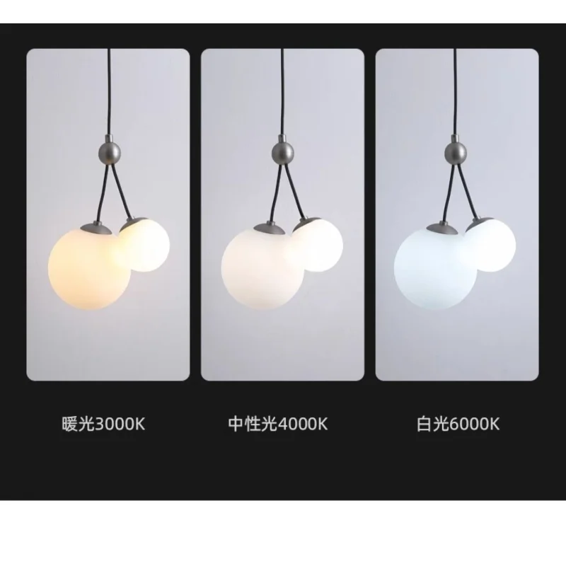 

French-style bedroom bedside pendant lamp, modern minimalist entranceway bar counter, single-head dining lamp