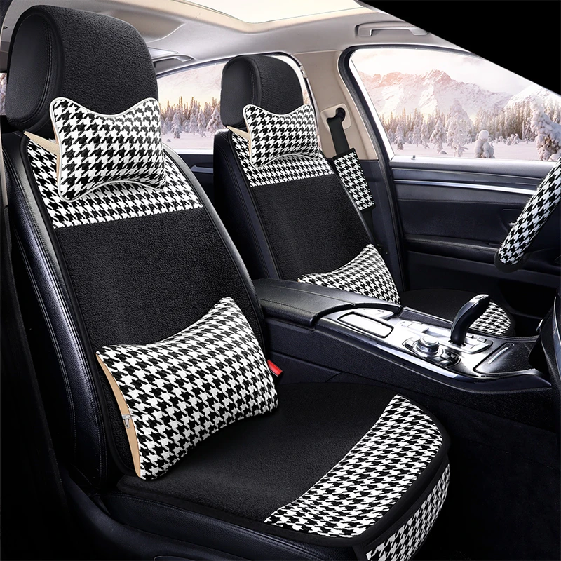 2022 new car cushion four seasons universal linen small waist seat cover goddess model half -chartered car anti -slip summer car