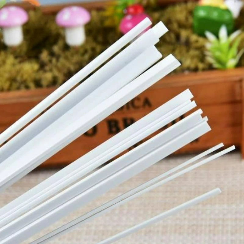 Length 500mm White ABS Plastic Profiles Rods Rectangular & Flat Bars for DIY Models Prototyping & Engineering Projects