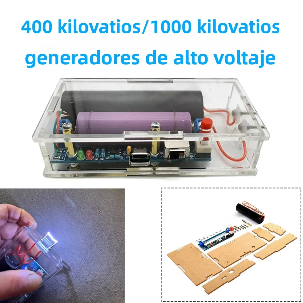 Generador de Alto Voltaje 400/1000KV, Módulo de Alto Voltaje CC, Placa Elevadora de Voltaje, Inversor, Generador de Potencia de Arco Súper Fuerte, Kit DIY