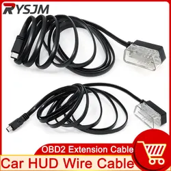 AD 1pc OBD II OBD 2 7 Pin To Mini USB Connecting Cable For Car HUD Head Up Display Head up Display Cable Diagnostic Adaptor Wire