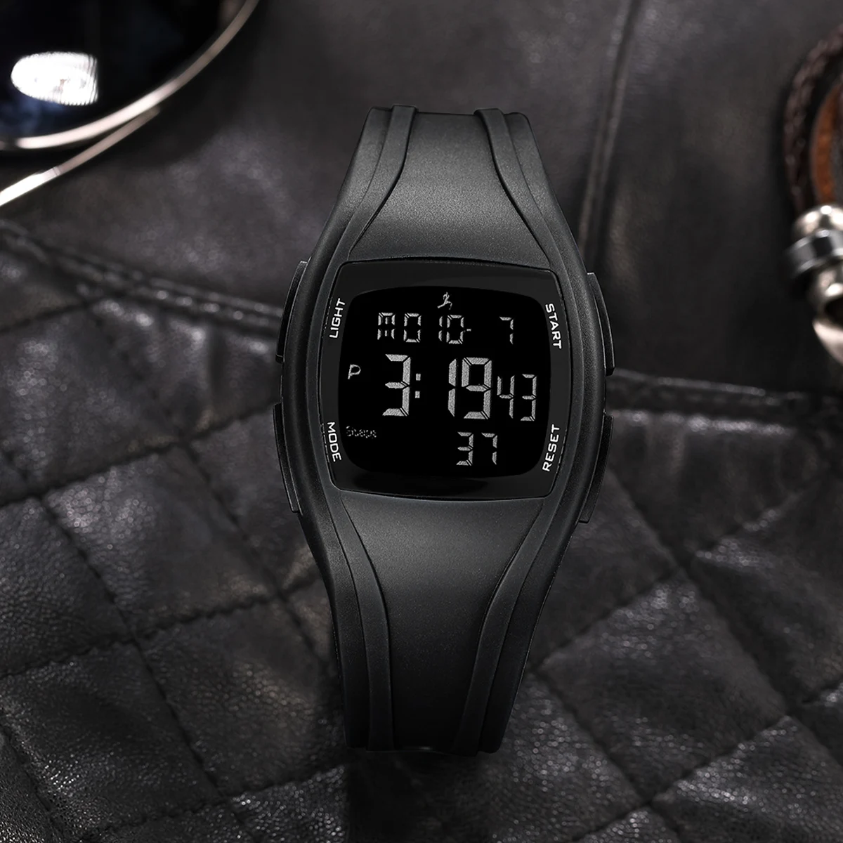 READ Men Digital Sports Watch | Resin Band | Pedometer Function | LED Backlight | Alarm Stopwatch Calendar | 30M Water Resistant