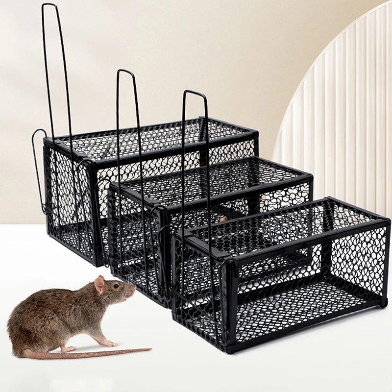 Smart Self-locking Mousetrap Safe Firm Iron Net Household Mouse Catcher Metal Reusable Humane Indoor Outdoor Rat Trap Rat Cage