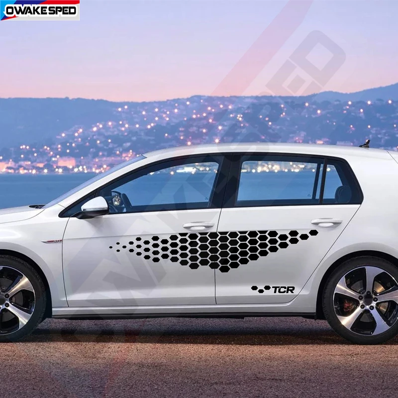 Beehive Sticker Car Body Door Side Decor Decals For Volkswagen VW Golf GTI GTE GOLF MK4/5/6/7/8 Clubsport Estate R Line Alltrack