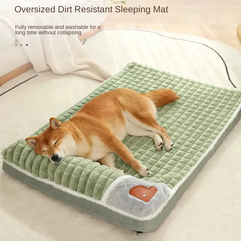 Comfortable and warm dog bed mattress washable pet mat for furry nest, suitable for small, medium and large dogs and cats