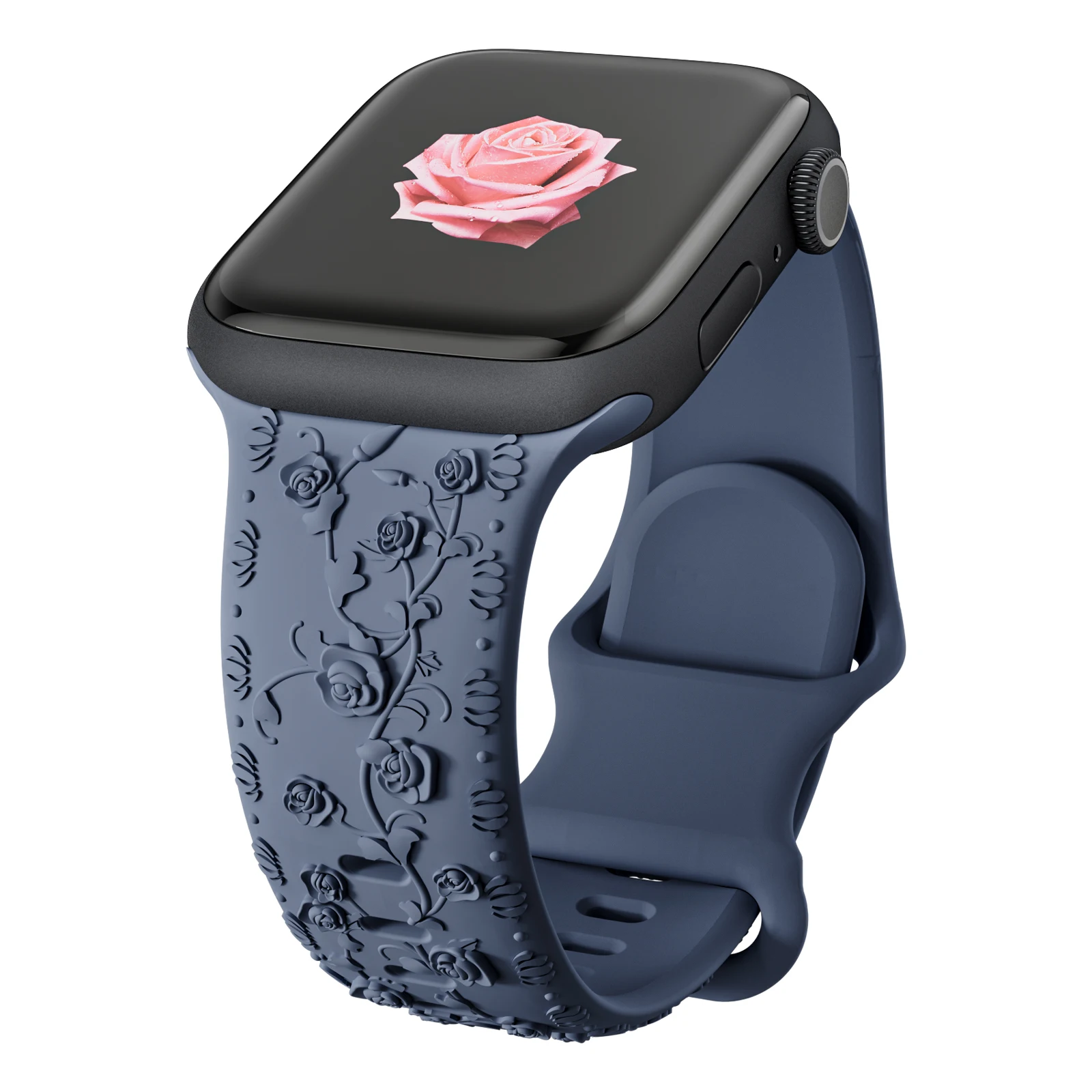 Für Apple Watch Armband 42mm 41 40 45mm 49mm 44mm Blumen-Gravur Armband Correa für iWatch Series 12 11 10 9 7 SE 6 8 Ultra4 – Detail 28