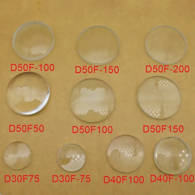 30mm 40mm 50mm Optical Glass Double Convex Concave Lens Focal Length