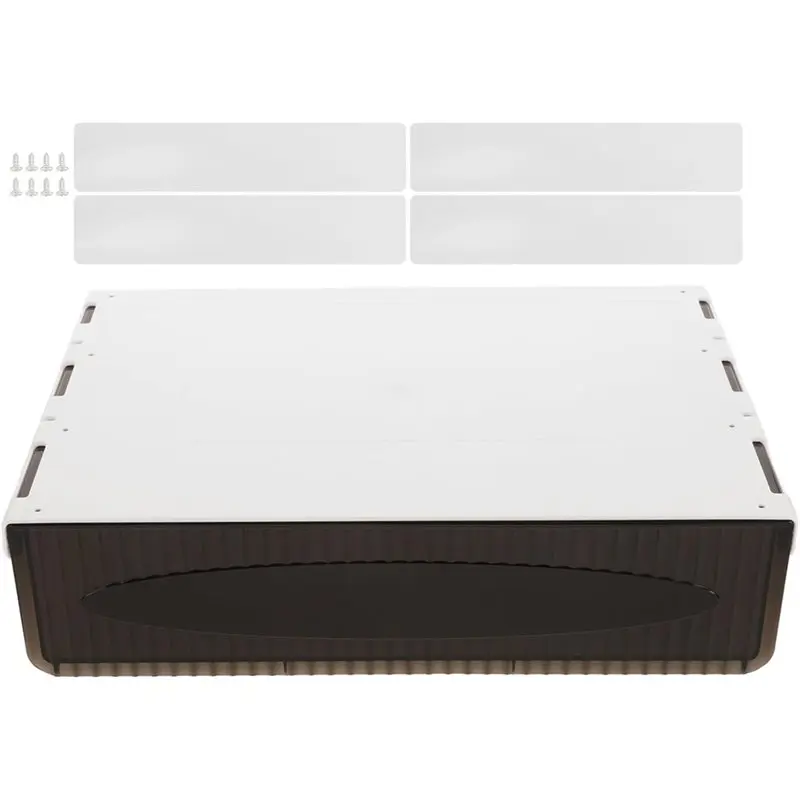 

AT84-Under Desk Drawer Organizer Box Suitable For A4 Paper Space-Saving For Office And Home Extra Wide Under Shelf Storage
