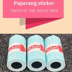 3 Roll Printable Sticker Paper Roll Direct Thermal Paper with Self-adhesive 57*30mm for PeriPage A6 Pocket Thermal Printer