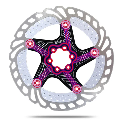 Imagen 2 del producto IIIPRO bicicleta de montaña MTB DH 6 pulgadas 160/180/203mm disco de refrigeración disipación de calor Rotor de freno abajo colina rotor de freno de bicicleta flotante