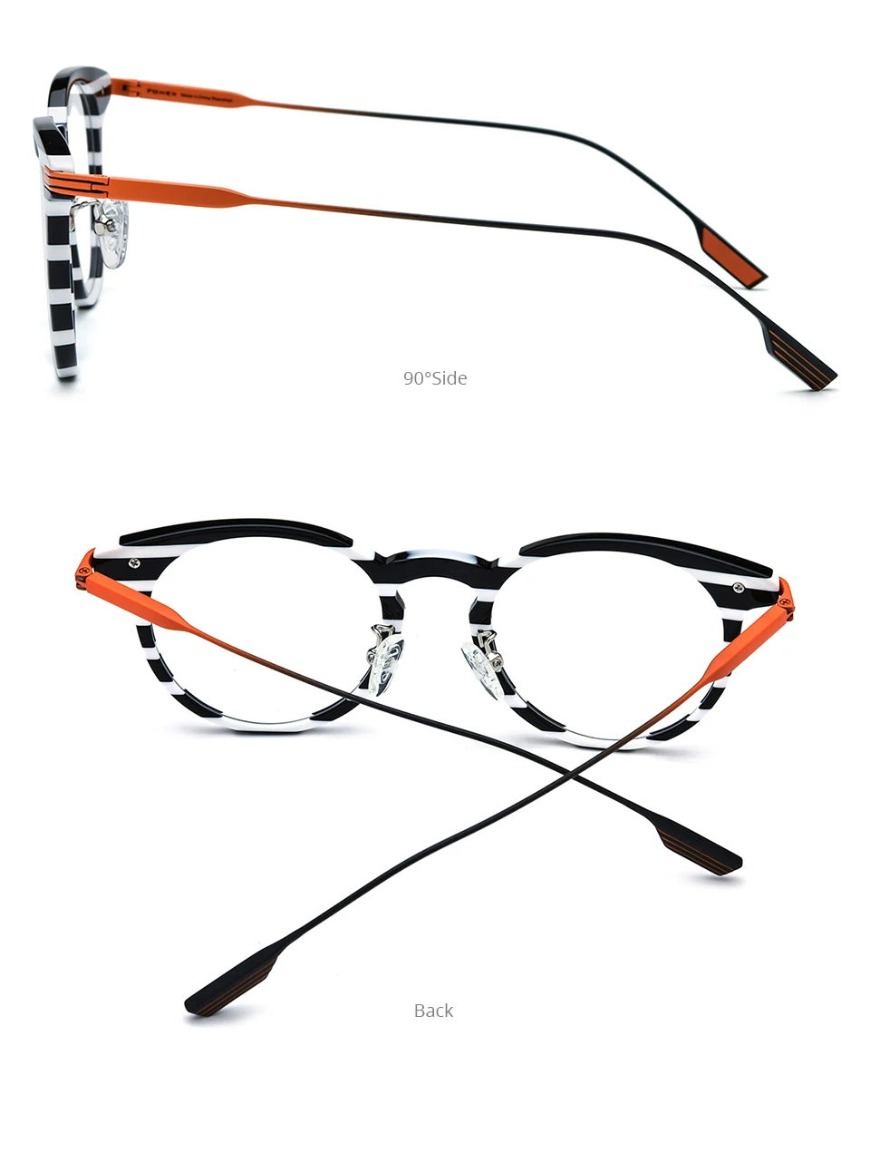 FONEX Acetat Titan Brille Rahmen Frauen Neue Marke Design Vintage Retro Runde Brillen Männer Japanische Brillen Brillen 85891 – Detail 7