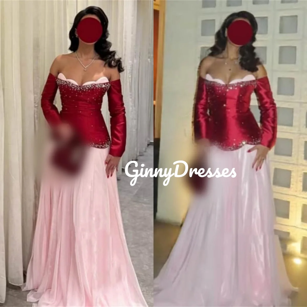 

Женские вечерние платья по индивидуальному заказу, платья для торжественных случаев с открытыми плечами, платья длиной до пола, на молнии с длинными рукавами