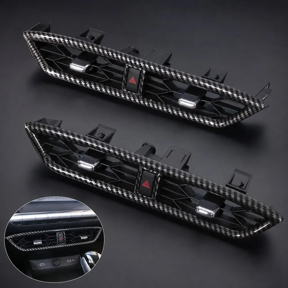 Superior For MG5 2021-2024 Car Central Control Dashboard Air Outlet Vent Cover Trim Frame Carbon ABS Decoration