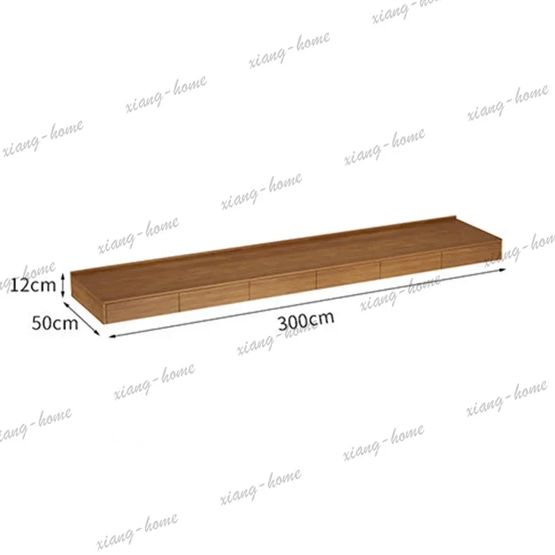 YJ Nordic Solid Wood Bay Window Sliding Rail Desk Modern Design Living Room Floating Computer Desk Bedroom Home Furniture FYFD