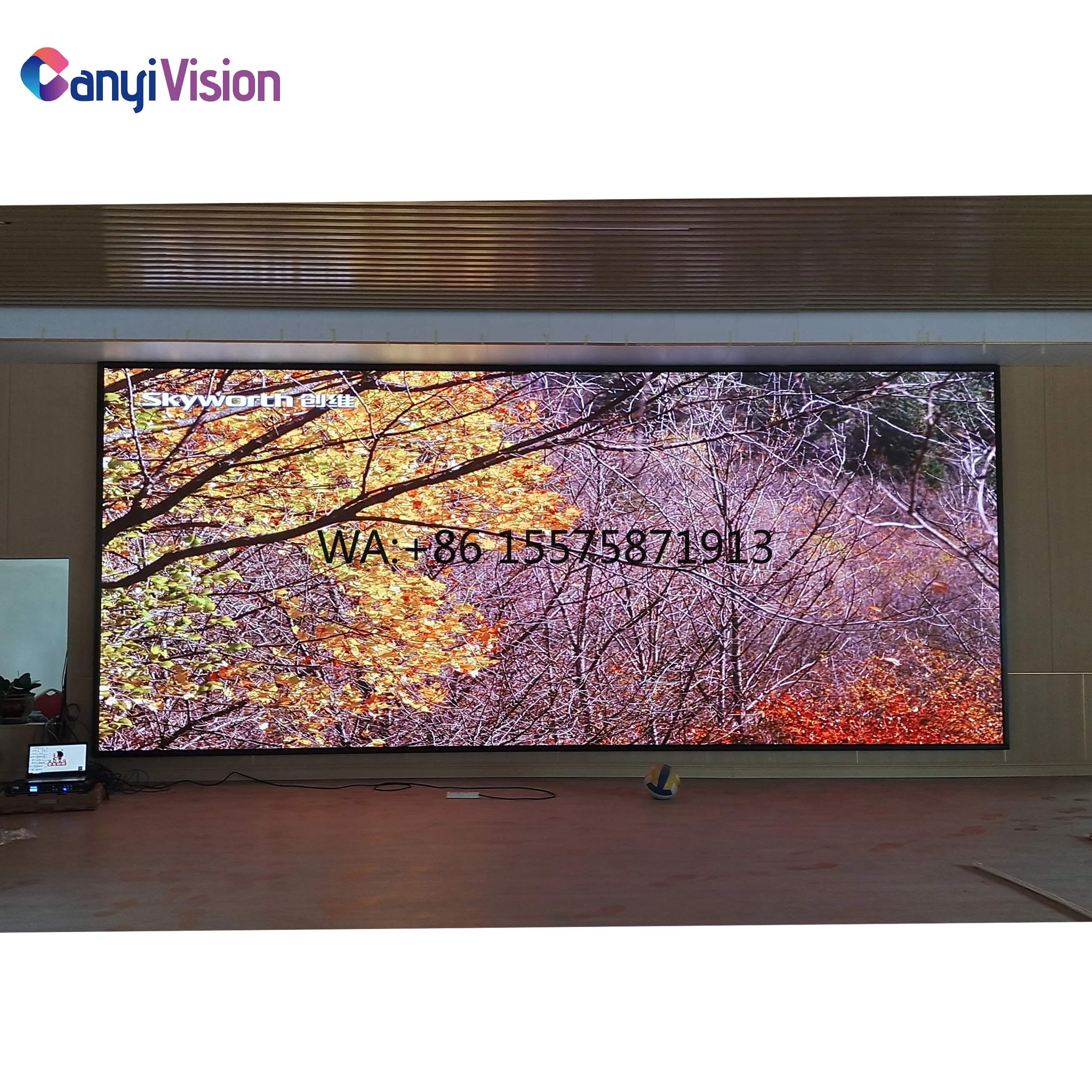 

Full Color P1.53 Indoor Led Fixed Screen Led Advertising Display Led Film Screen Video Wall Screen