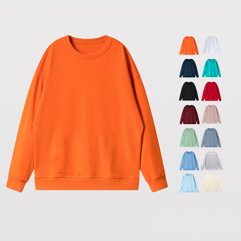 

Men/Women's Knitted T-shirt 300g Spring/Autumn New Round Neck Sweater Loose Retro Classic Casual Shirt