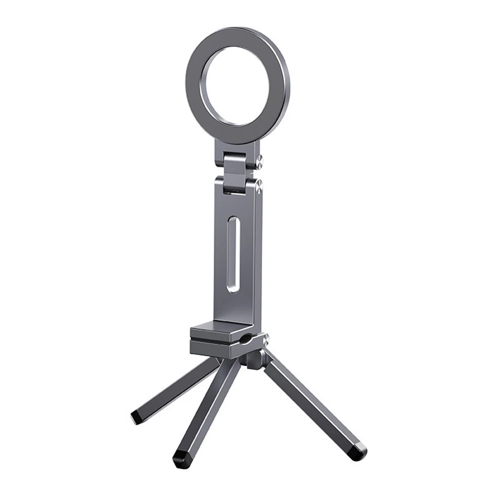 Magnetic Phone Tripod Stand for iPhone and For Android Devices Portable Aluminum Alloy Support for Mobile Photography
