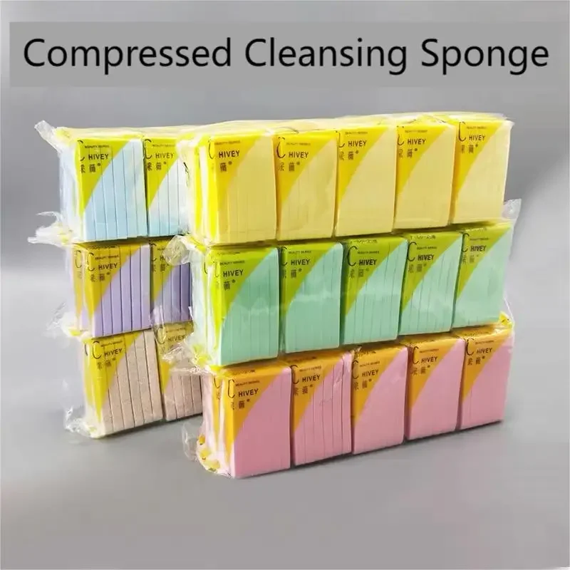 

Big Seaweed Compressed Strip Face Wash Puff Water Massage Makeup Remover Sponge Cleanser Beauty Tool for Facial Care