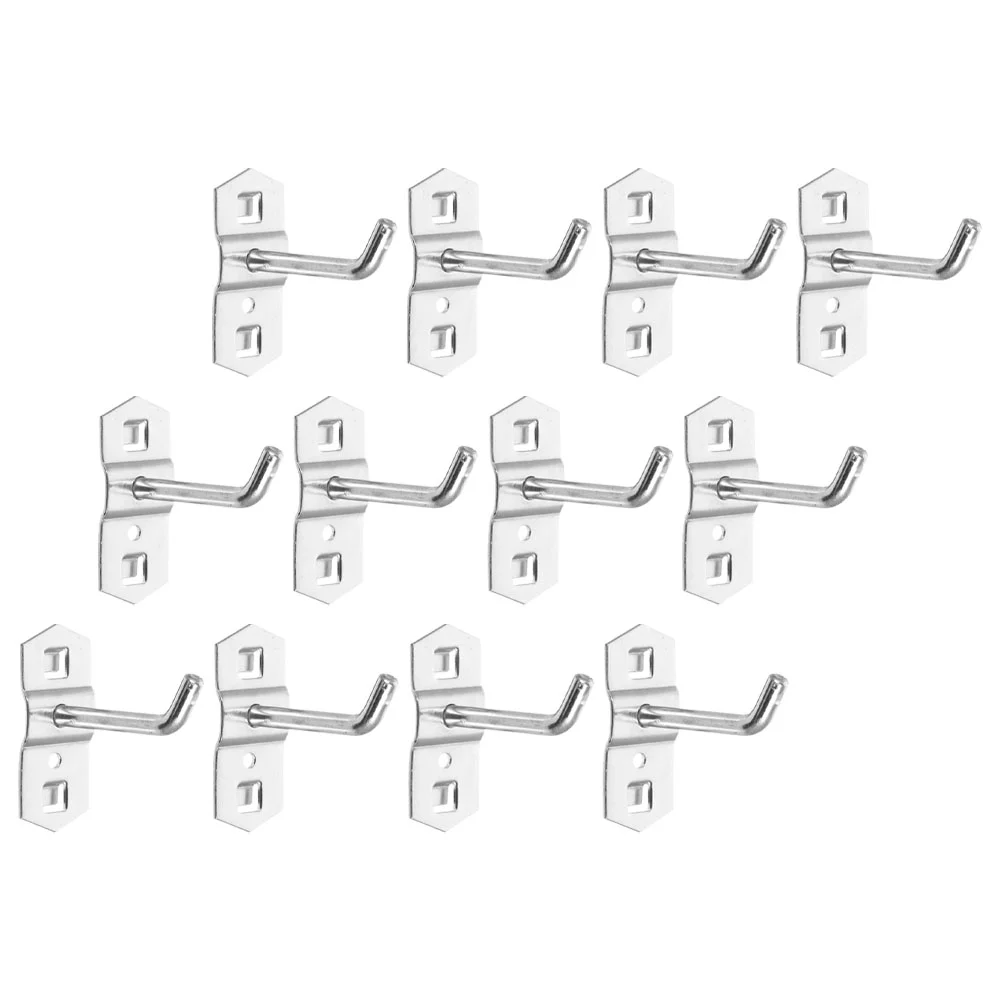 12 Pcs Pegboard Accessories Hooks for Power Tools Grid Wall Panel Metal Storage Home