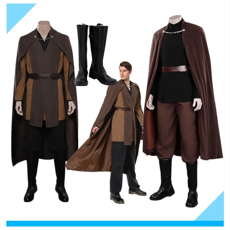 Count Dooku Cosplay Costume Men Uniform Cloak Robe Belt Outfits Halloween Carnival Party Suit for Adult Male