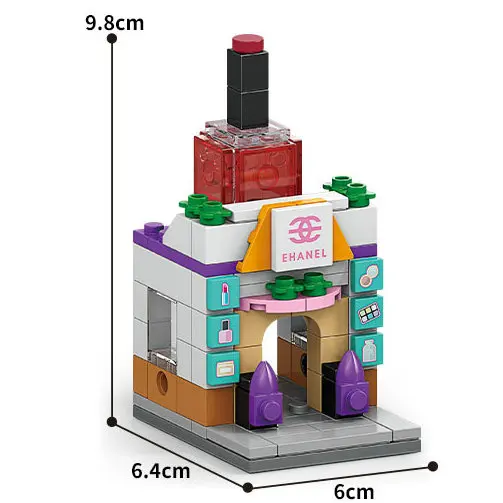Mini-Haus-Bausteine, City Store, Street View, Snack, Straßenfiguren, Kinderspielzeug, Geschenke für Jungen und Mädchen, kompatibel mit Lego