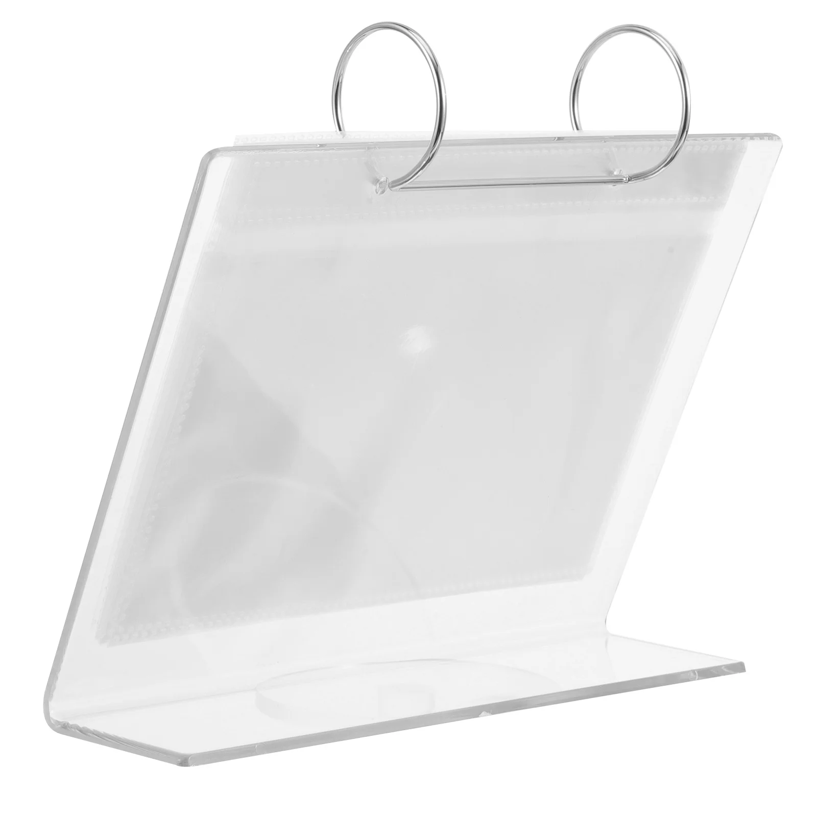 حامل ملصقات الأظافر، تصميم شفاف للصفحة الداخلية، مثالي لعرض ملصقات فنية للأظافر، ألبوم مدمج وخفيف الوزن