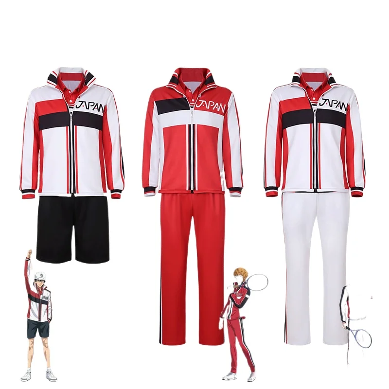 

Anime Prince Of Tennis Cosplay Tezuka Kunimitsu Fuji Syusuke Ryoma Echizen Costume Sportswear tennis gym suit for Men women