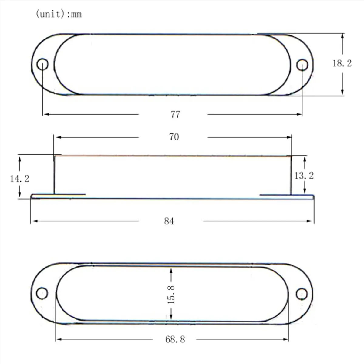 

TURE 9Pcs Chrome Metal Sealed ST Strat Guitar Pickup Covers 3 Closed Single Coil Pickup Cover for Stratocaster