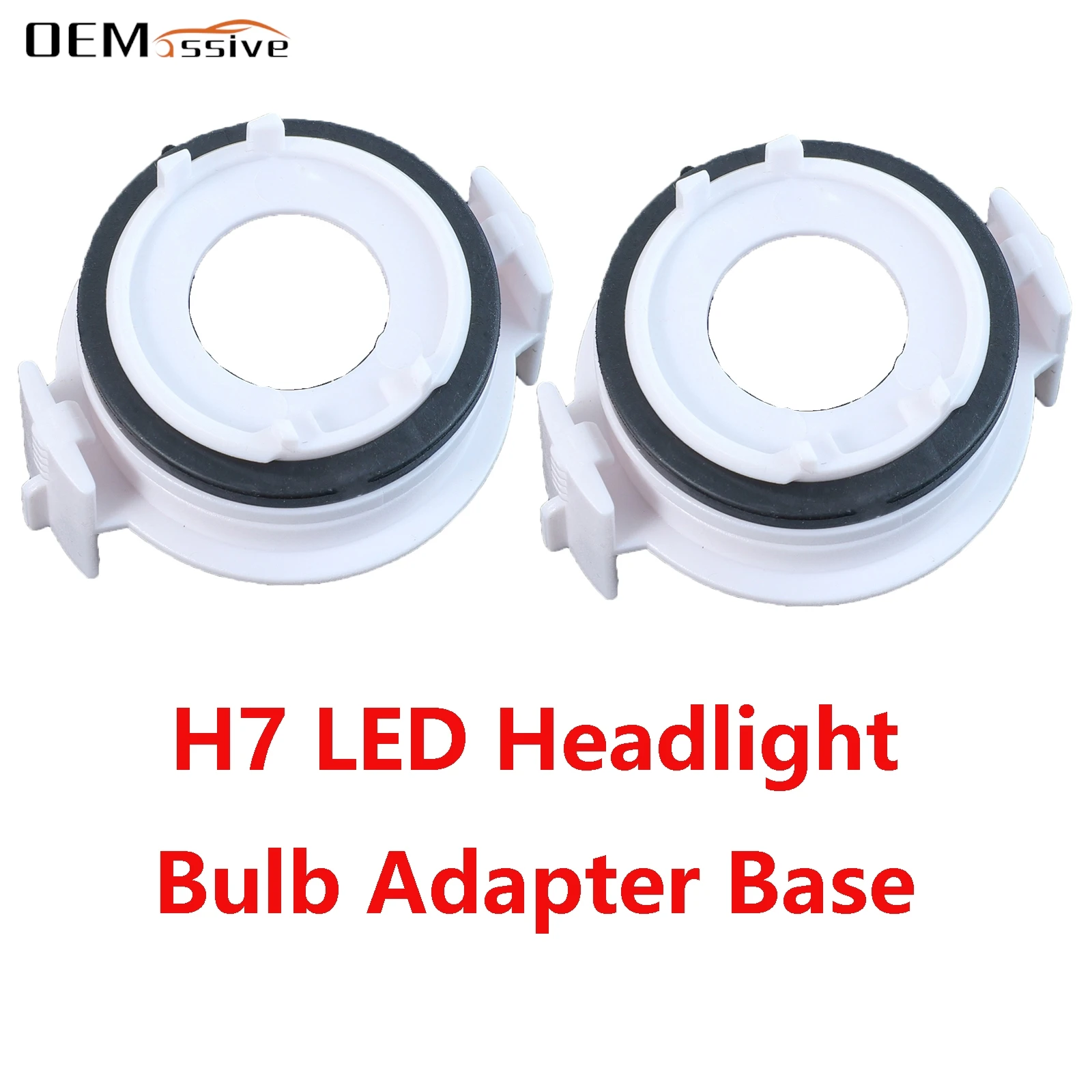 2Pcs For BMW E46 E90 E65 318i 320i 325i 328i H7 Car LED Headlight Bulb Base Adapter Retainer Headlamp Socket Holder White Clip