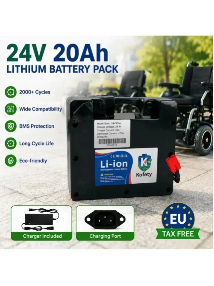 Schneller Versand 24V 20Ah Lifepo4 Akku-Pack 8000 Zyklen Lange Lebensdauer Universeller 25,6V Elektrorollstuhl Spezifischer Wiederaufladbarer Akku