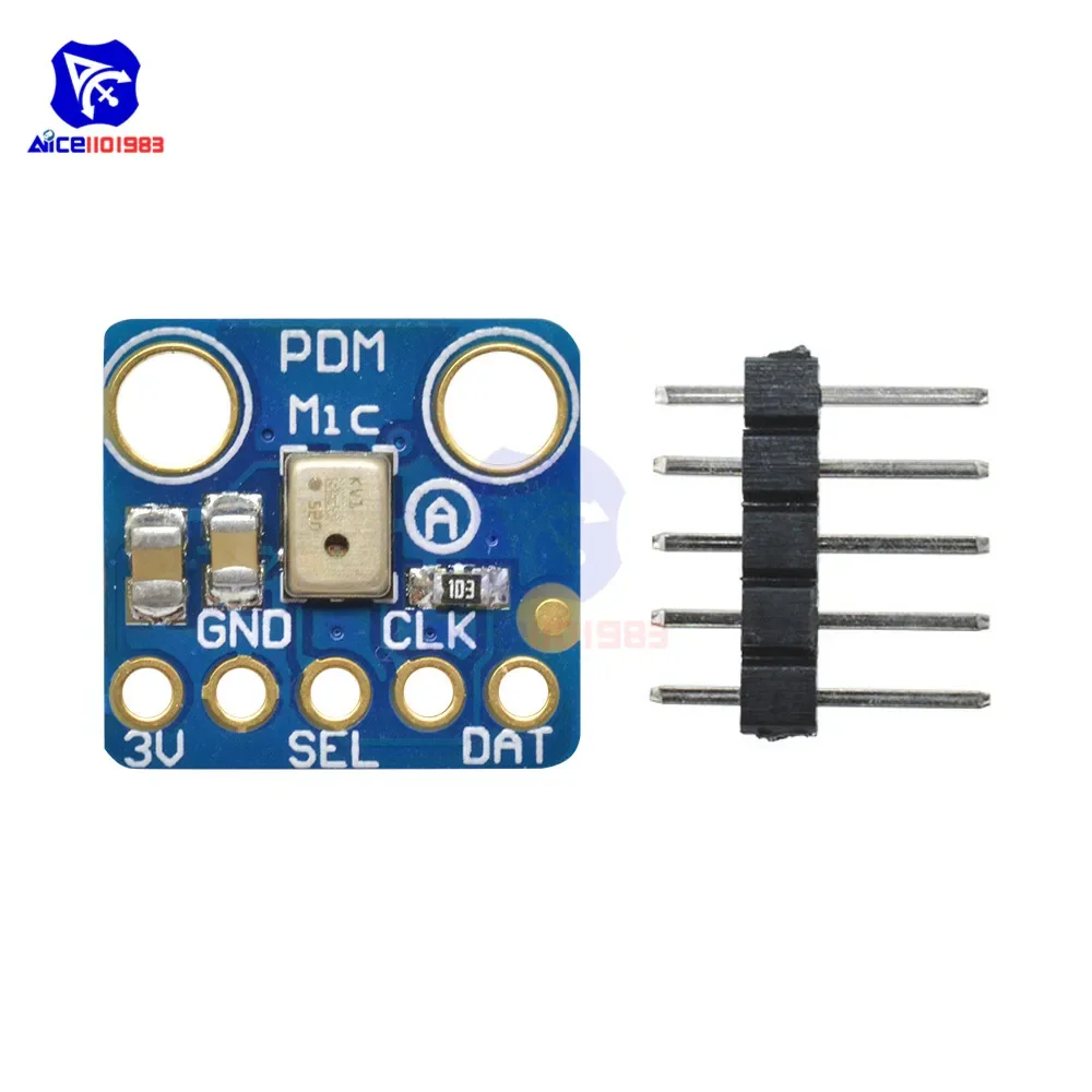 diymore MP34DT01 PDM Digital MEMS Microphone Module Simple Pulse Density Modulation Output Small Omnidirectional Microphone