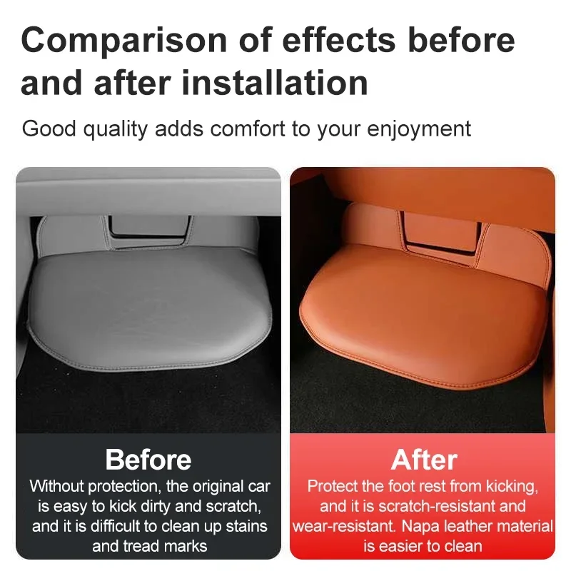 Co-pilot Foot Pedal Protective Cover For AITO M9 EV 2023~2025 Seat Anti-kick Pad Footrest Cover Leg Rest Pad Car Accessories