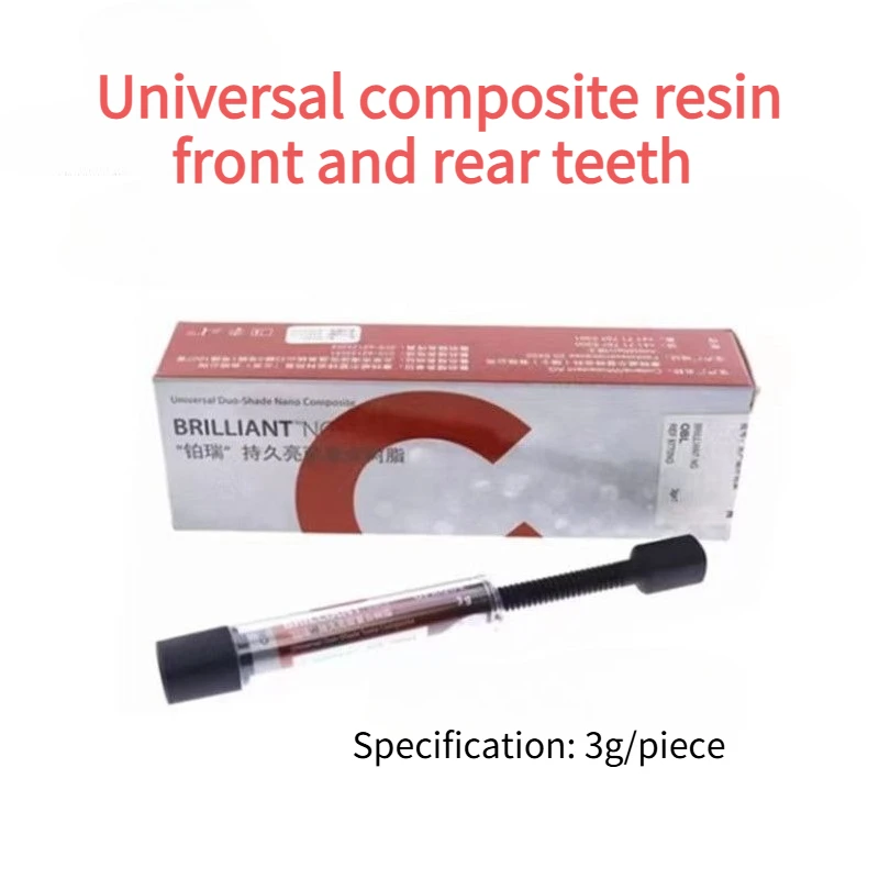 Dental Universal Type Front Back Teeth UV Cured Resin Dual Color Nanocomposite Resin Dental Lab Restoration Filling Materials