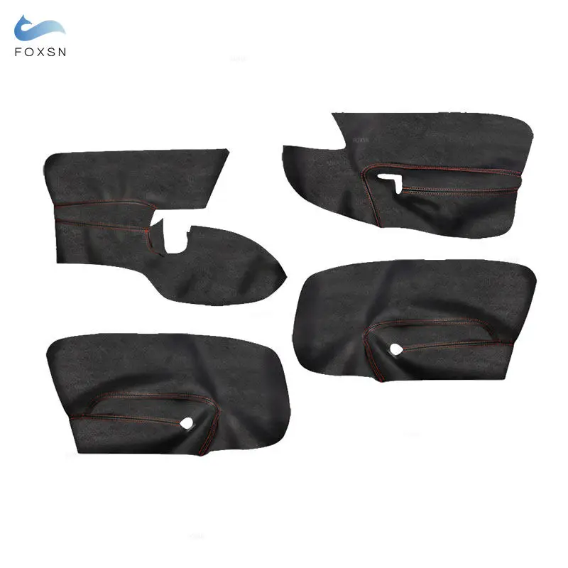 Car-styling Interior Door Armrest Panel Cover Suede Leather Trim For VW Golf 5 MK5 2005 2006 2007 2008 2009 2010 LHD 4-Door