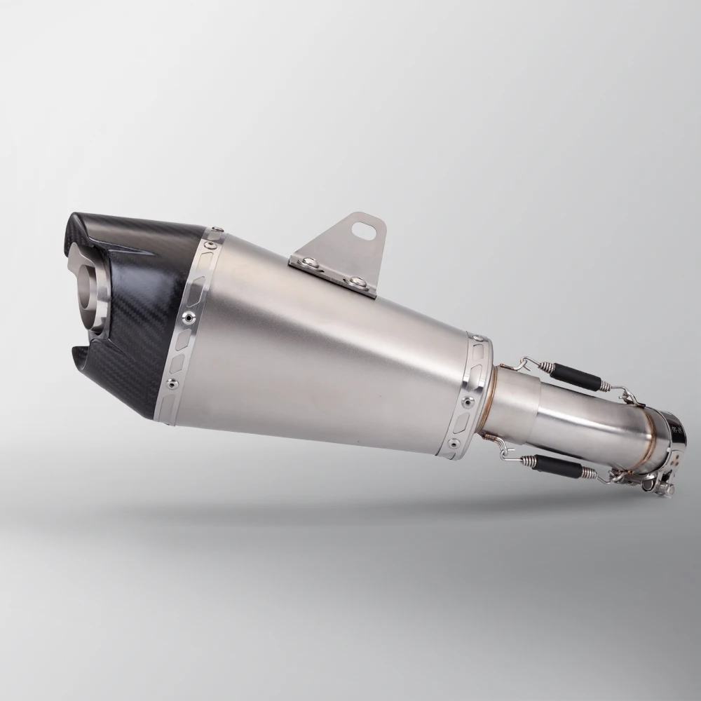 

Exhaust system for motorcycle Suitable for zx4r Exhaust Stainless Steel Link Pipe for Motorcycle with AT2 Carbon Fiber Muffler