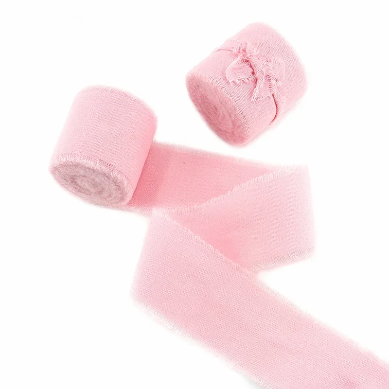 Solid Color Cotton Ribbon, 3.8cm x 5 Yards