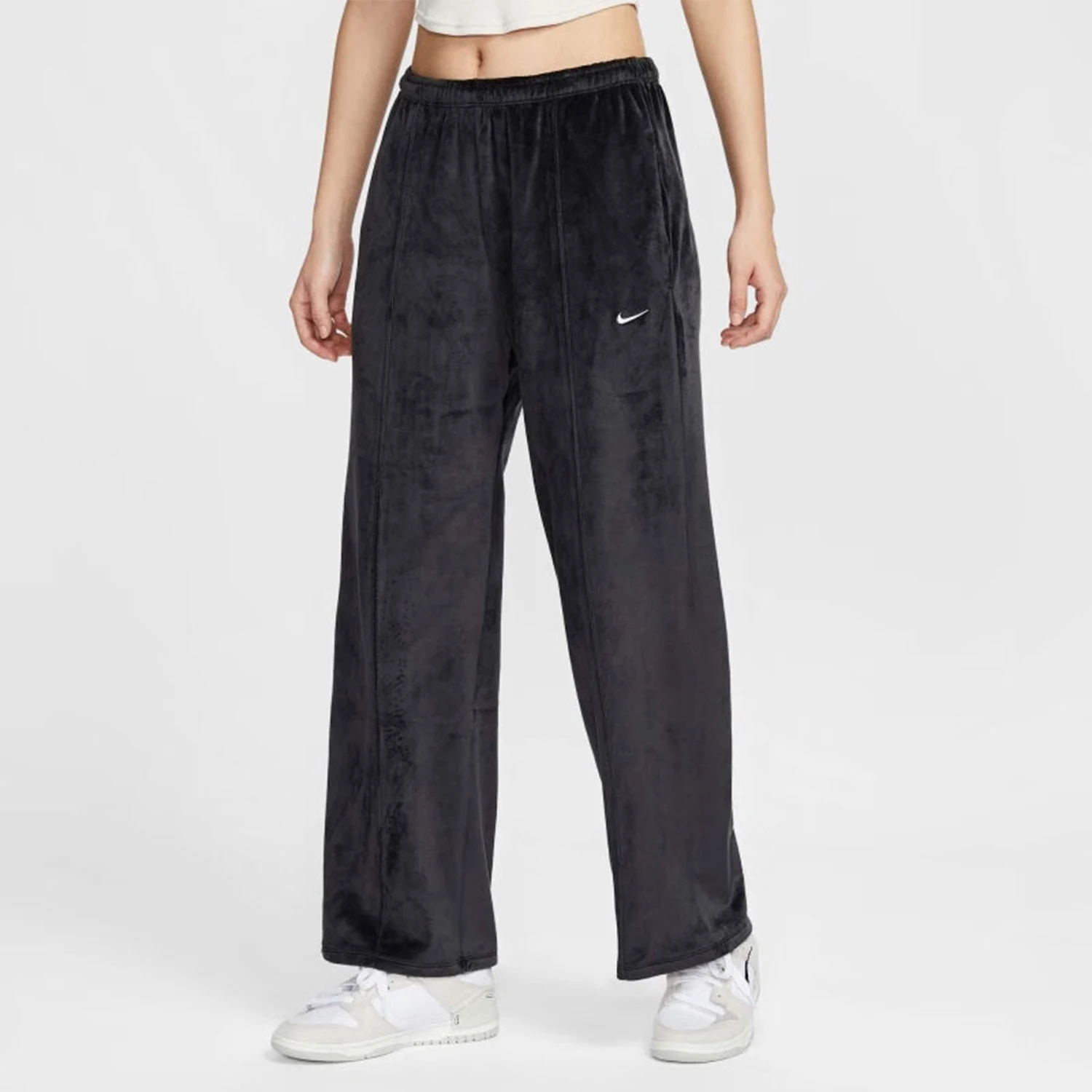 Nike Official Genuine 2025 Spring New Women's Mid-Rise Fleece-Lined Long Pants HJ0923-010