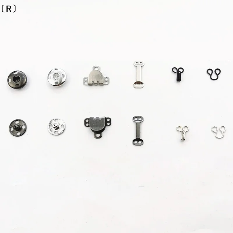 〔R〕Sewing Hooks And Eyes Set Sew-on Snap Buttons DIY Clothing Button Sewing Closures Snaps Kit For Clothes Bags Sewing Craft