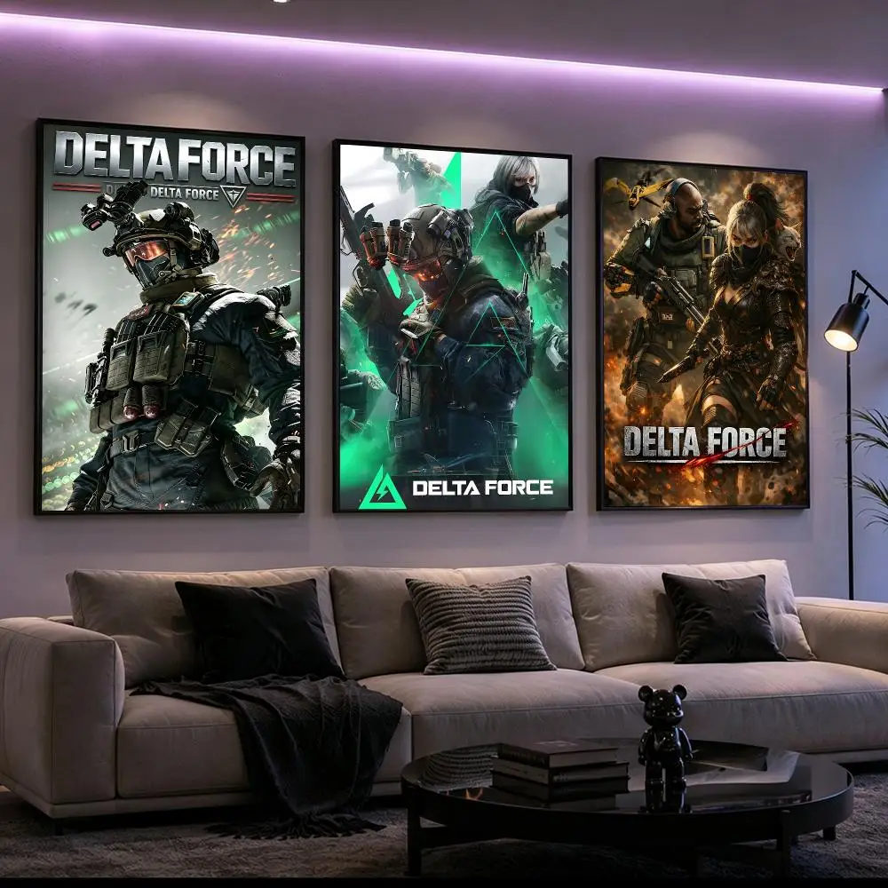 Game Delta Force Poster Poster HD Printing Cyberpunk Style Wall Art Home Decor For Gaming Room Living Room Bedroom Gift Idea