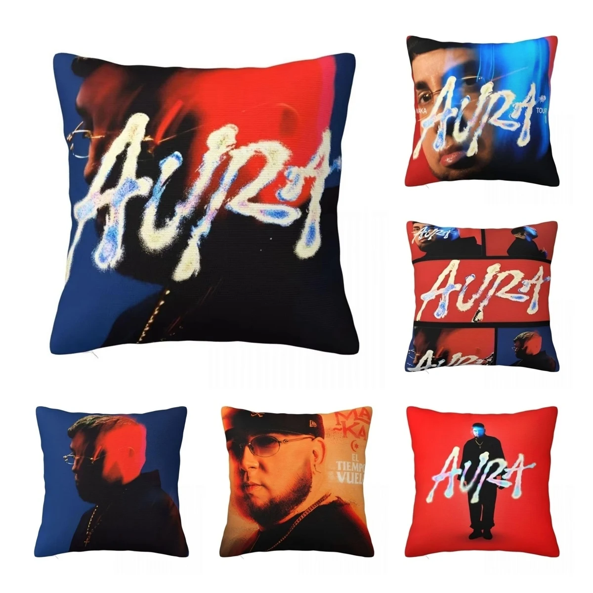 Rapper Maka Aura 2025 Tour Pillowcase Polyester Cushion Cover Gift Throw Pillow Case Cover Bedroom Zipper 18'