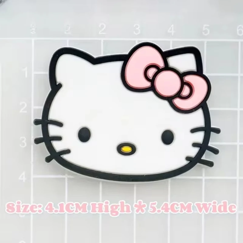 Miniso Kawaii Sanrio Hello Kitty serie agujero zapatos accesorios Sanrio Diy decoraciones de zapatos accesorios para sandalias deslizantes regalo