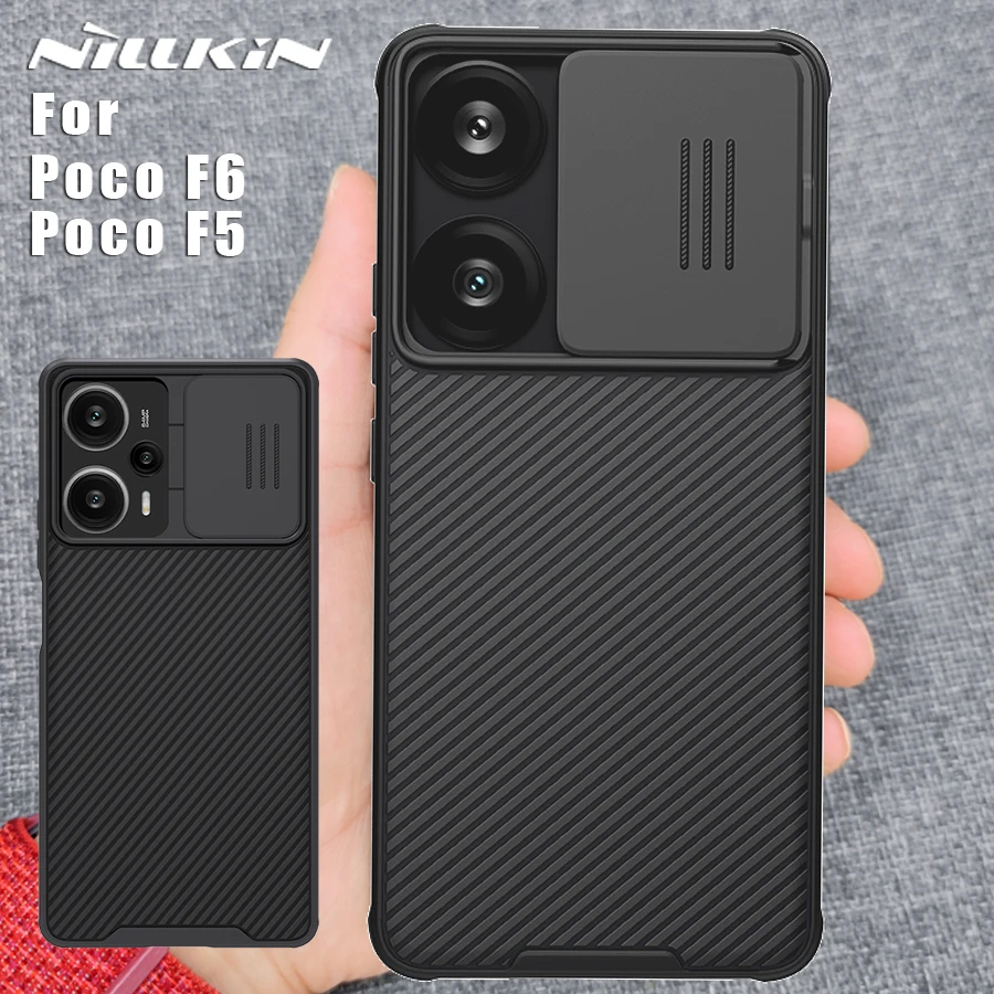 Nillkin for Xiaomi Poco F6 / F5 5G Case Camera Protection Lens camshield Frosted Hard 360 full Back Cover PocoF6