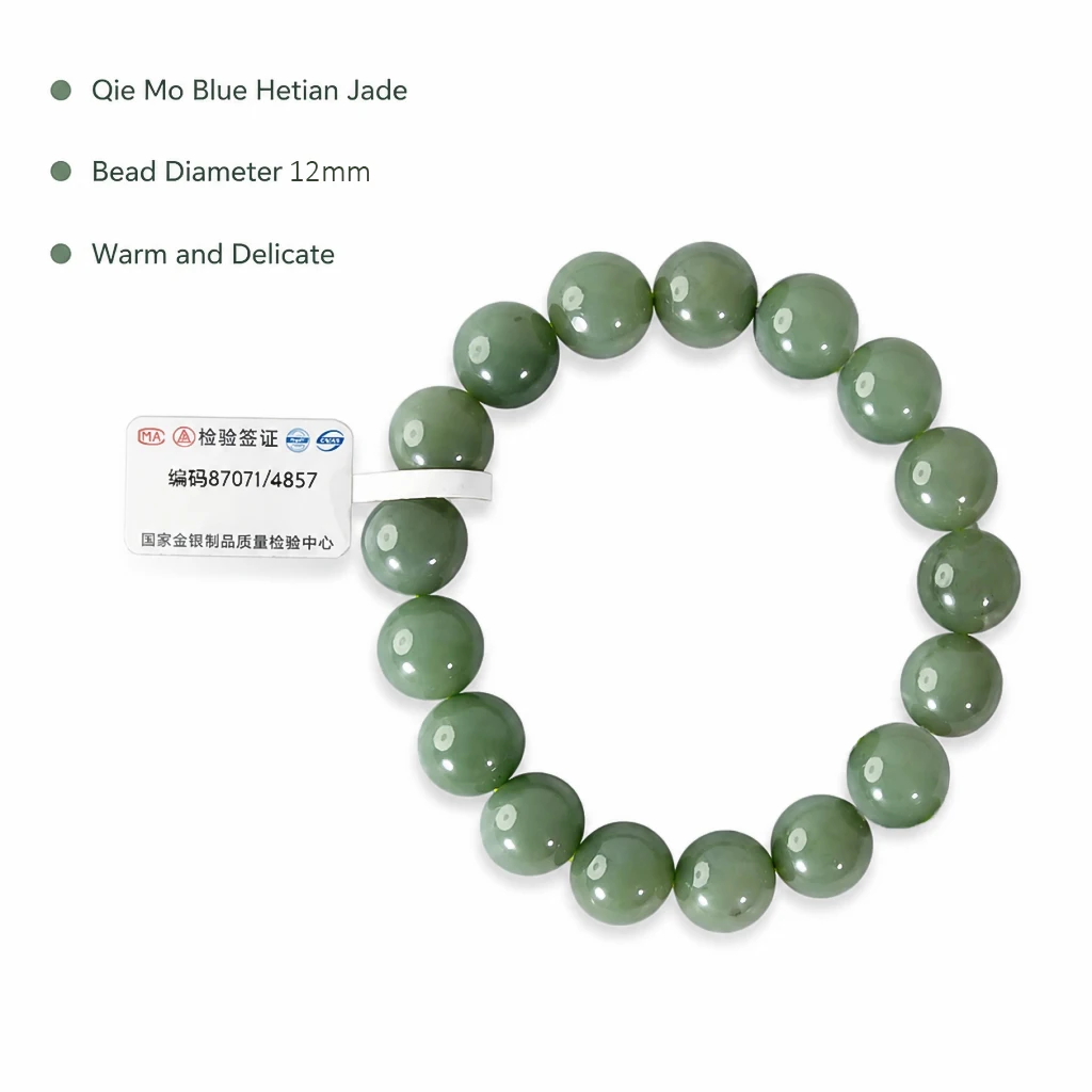 

Simple and exquisite blue and jade bracelet for ladies as a gift. High-quality jewelry. A great gift item. Bracelet.