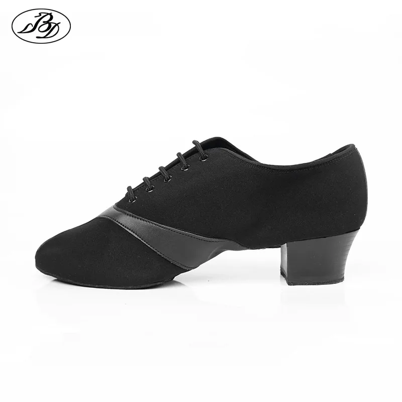 New BD Dance Men Latin Shoes Suede Sole Shoes Ballroom Shoes BD 462 High Heel Canvas Shoes Indoor