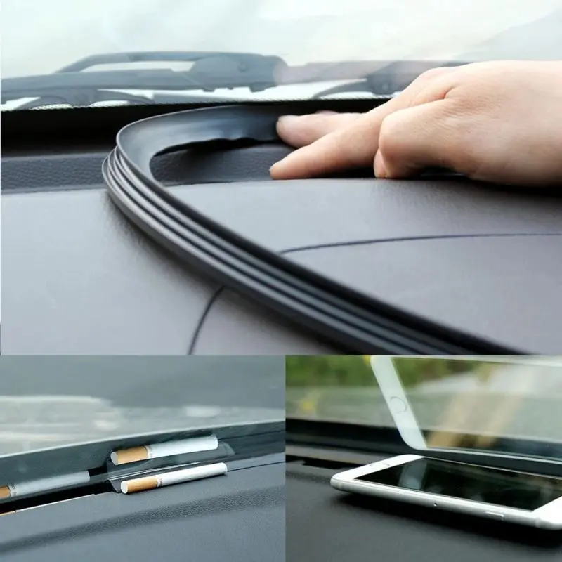 1.6m Car Dashboard Sealing Strip Soundproof Soundproof Rubber Strip Universal Sealing Strip Car Accessories Car Sticker