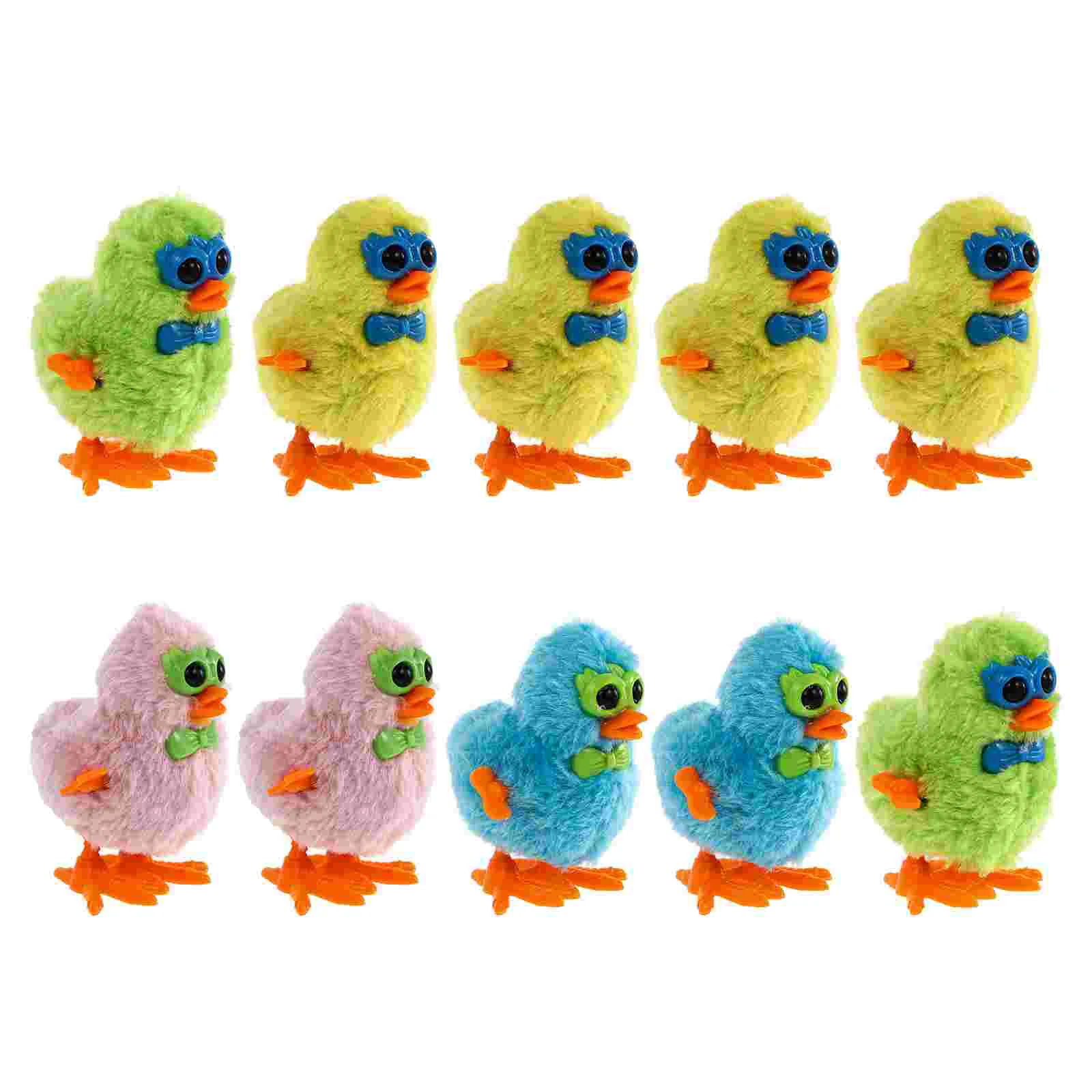 10 Pcs Bounce Toy Clockwork Chicken Wind Up Toys Twine Adorable Festival Gift Baby